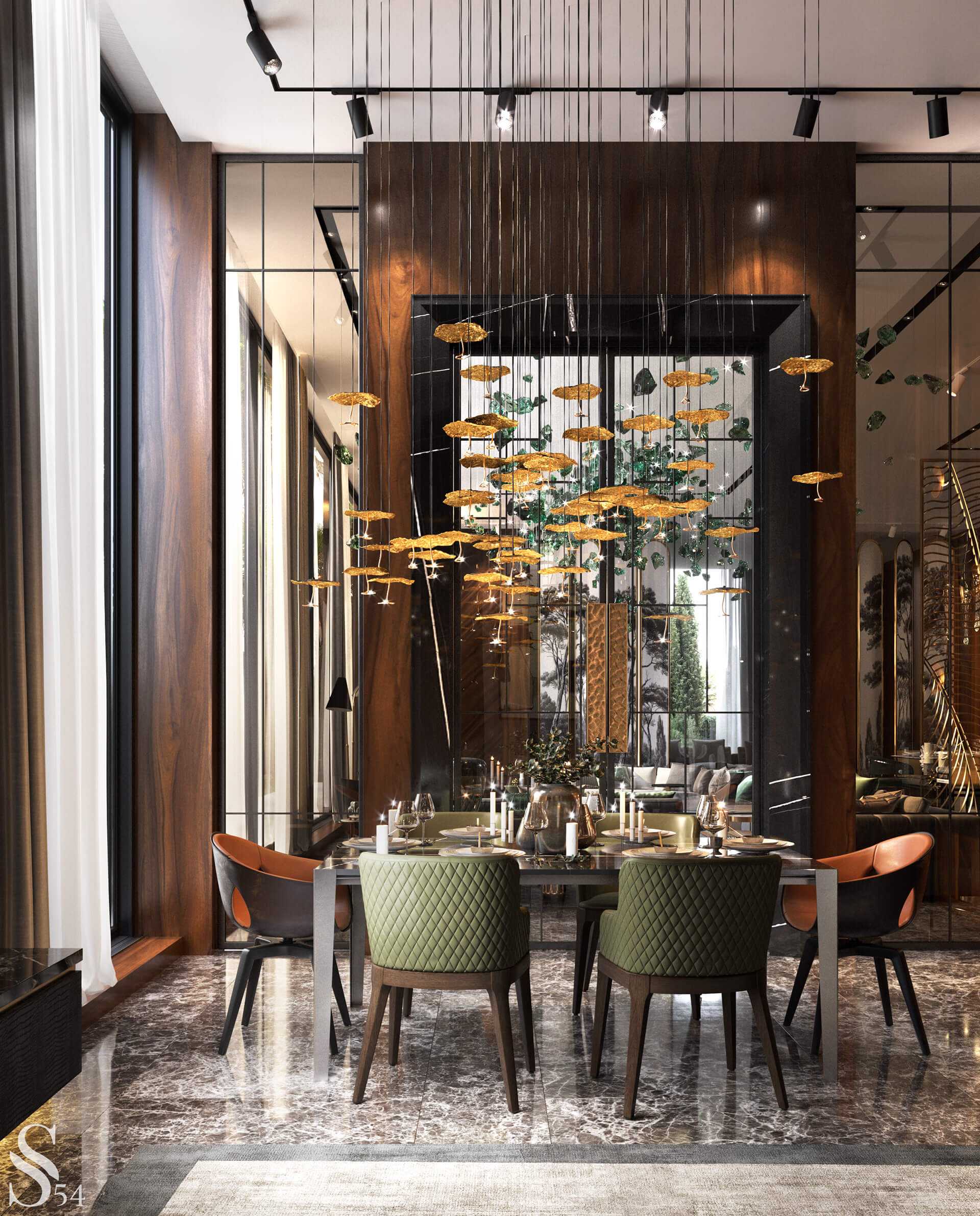 GOLD MOON CHANDELIER
