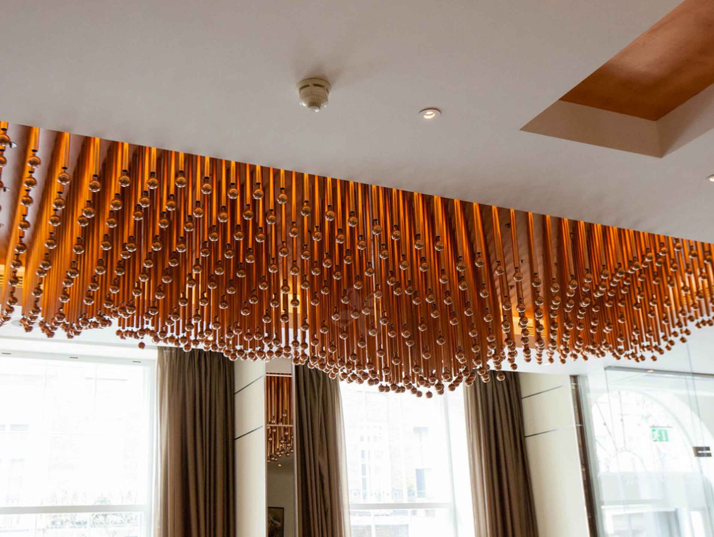 COPPER "FLAME" CHANDELIER