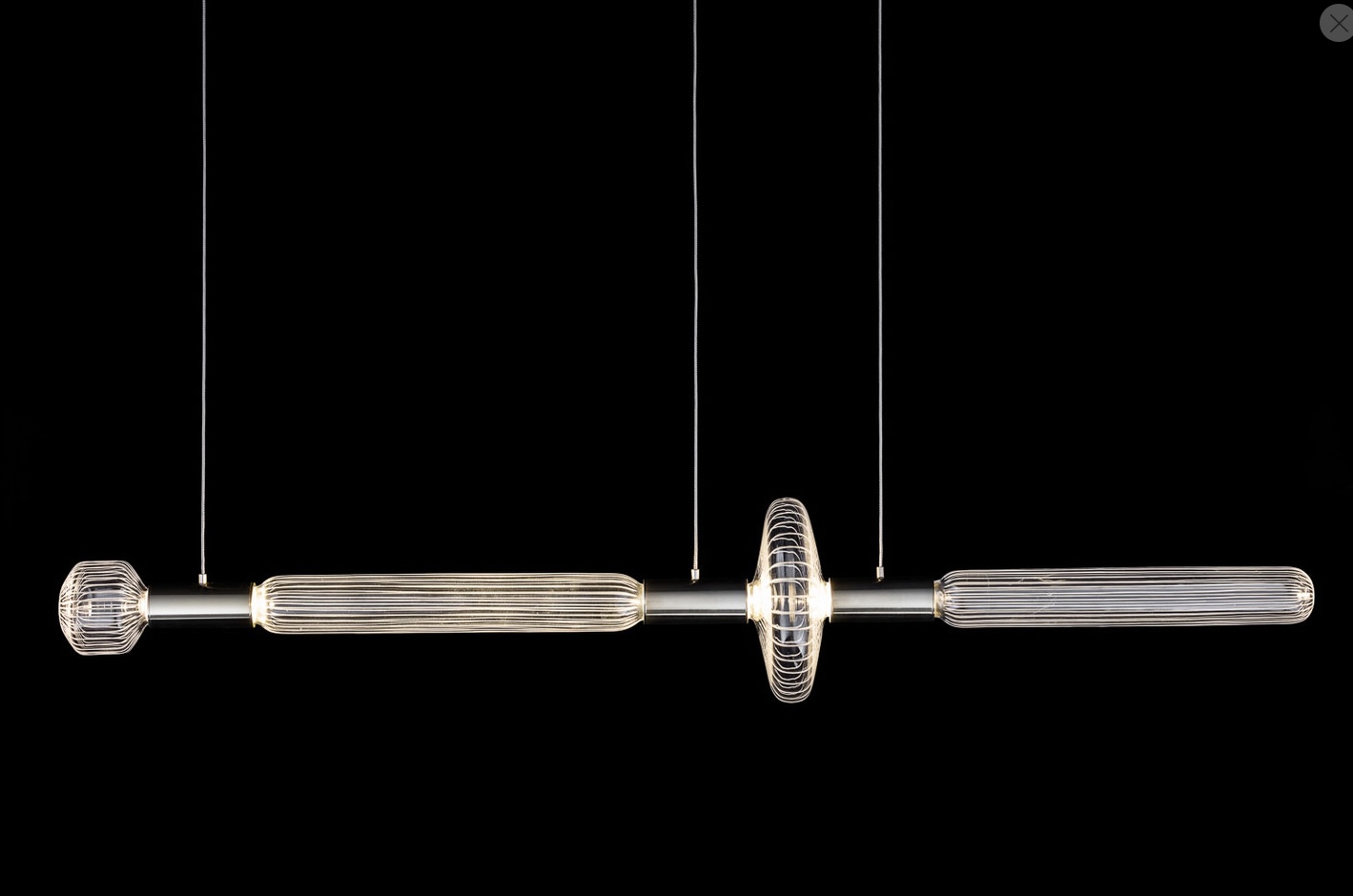 Дизайнерский линейный светильник Nara Meridian Glass, L108см, H21см