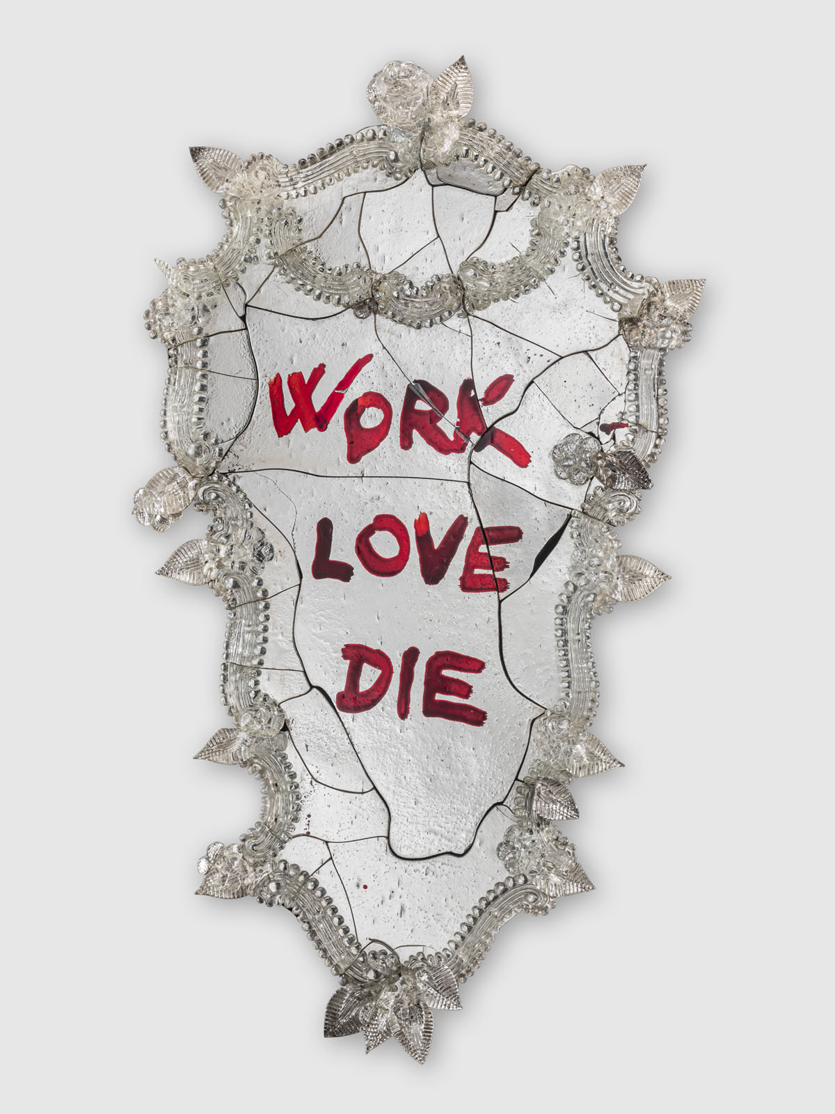 Венецианское зеркало Work Love Die