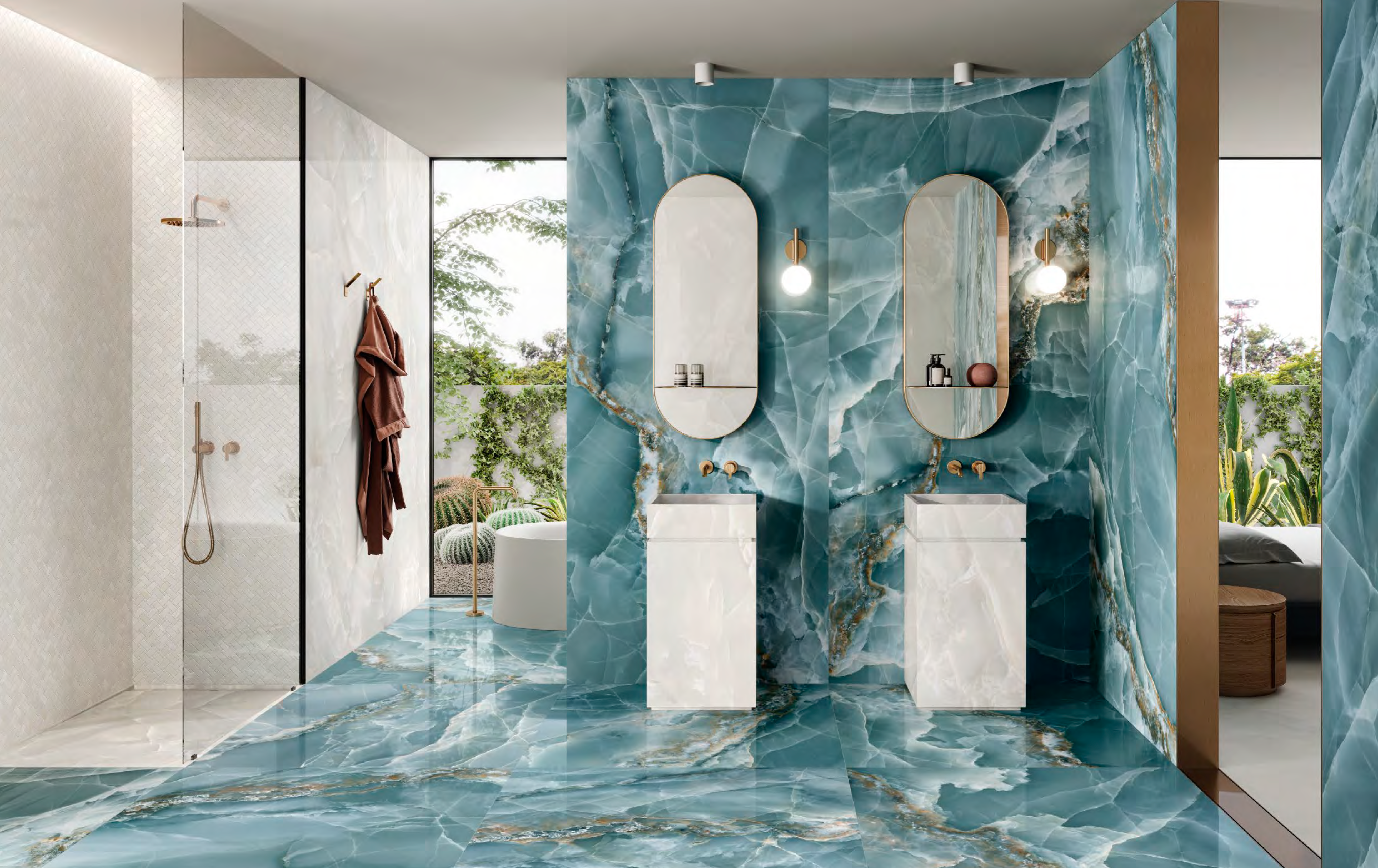 Керамогранит Onyx Green Lappato 120x278 6,5мм