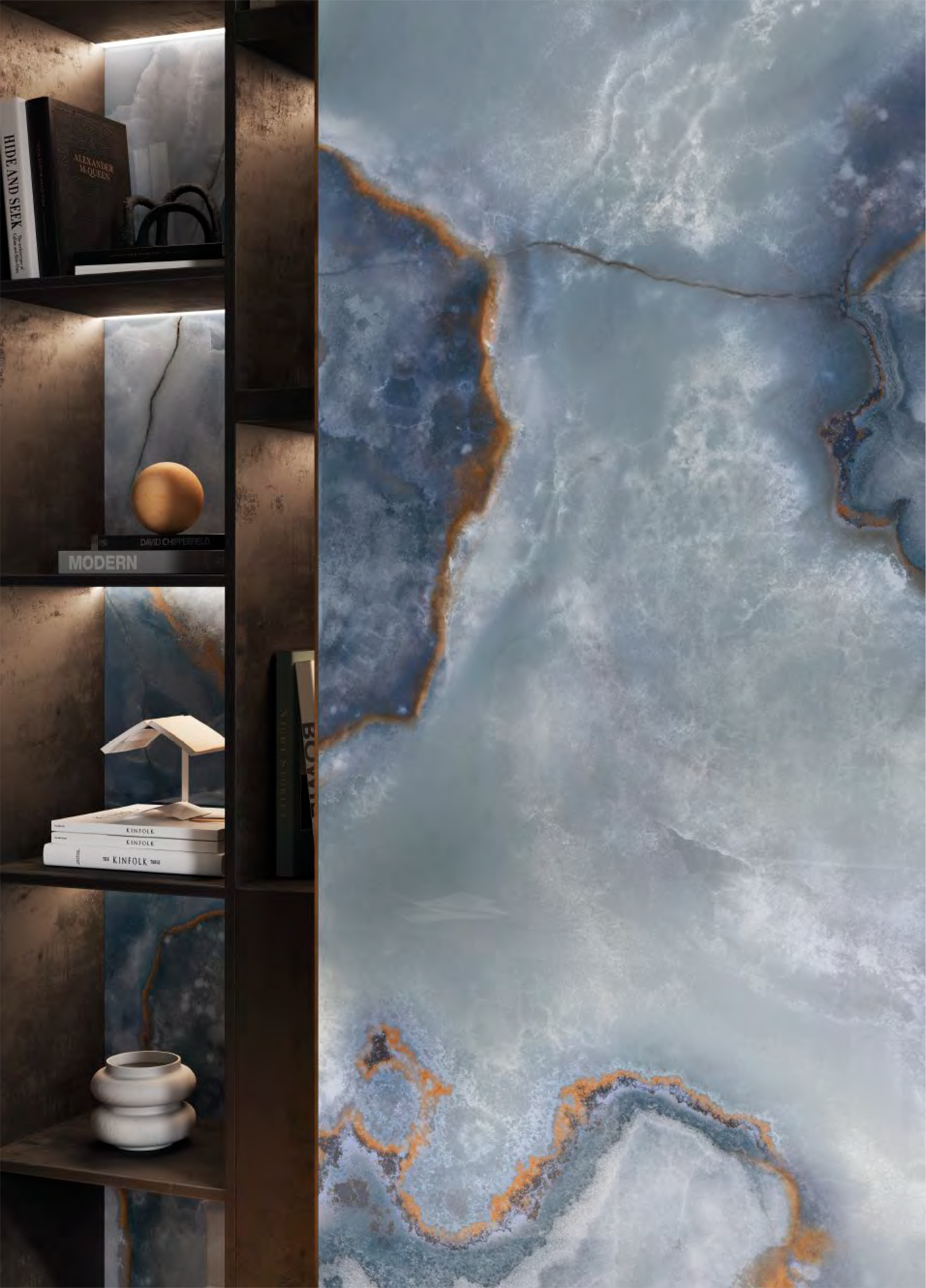 Керамогранит Onyx Blue Lappato 120x278 6,5мм